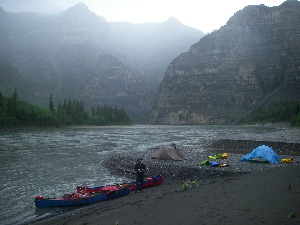 Looking down stream from 4-star campsite. 