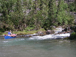 Glen sitting at the edge of white spray spring