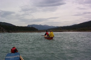 Looking down river towards the gap