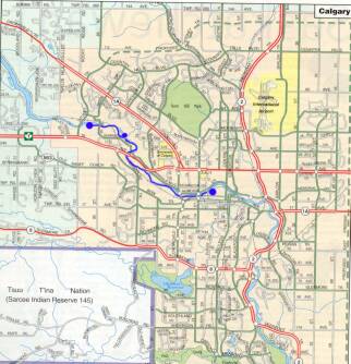 Calgary Trip Map