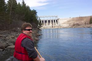  looking back at dam