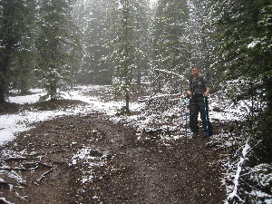 Getting into the snow.