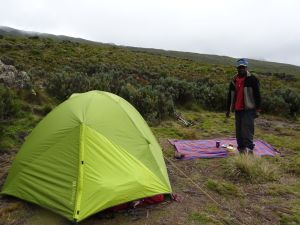 Our campsite is on a small hill