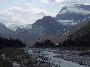 The Glaciers and skree fields of Coronet Mountain.