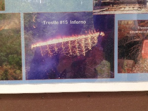 A burning trestle