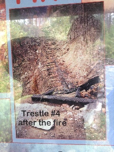 Destroyed trestle - lots of them were like this after the fire - Nothing left.