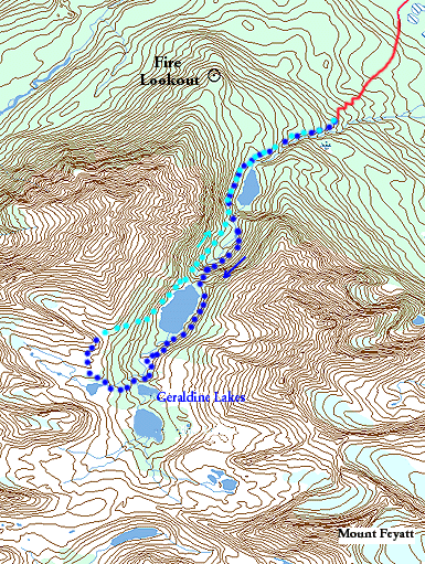 Geraldine Lakes map