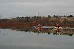 Roy and Sandra checking out the willows _or maybe looking for the channel?_