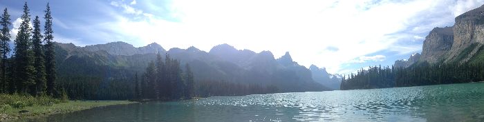 Spirit Island panorama. Taken just after the Narrows