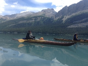 Ross and Adel gliding past.