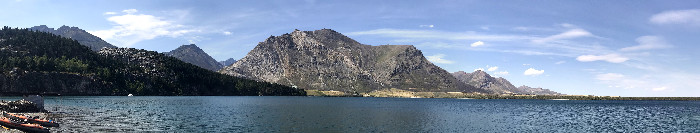 Crandell Mountain from the SE shore of Middle Waterton lake