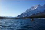 1/2 way accross the bay, Cascade Mtn in the background